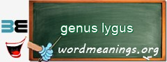 WordMeaning blackboard for genus lygus